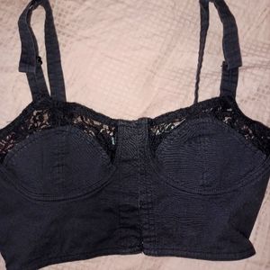 Navy Blue Juniors Tank Camisole Pin-up lace top thin lightweight